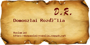 Domoszlai Rozália névjegykártya